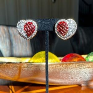 ❌SOLD❌ Swarovski Heart Clip-on Earrings